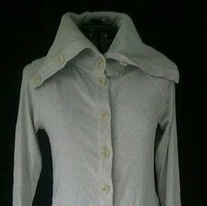 High-Neck Cardigan Dress, button-down